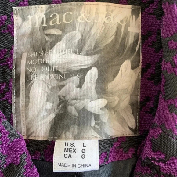 Mac & Jac Double-breasted Houndstooth Coat - Picture 6 of 7